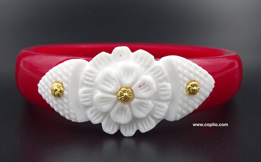 Centorganic Sankha Mukh Bonded on Pola for Women. (Design code: SPPAS50)