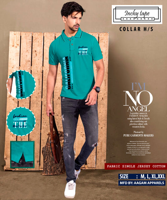 Men's 100% Cotton Collar T shirts | Half Sleeves | Regular Fit | Premium Quality