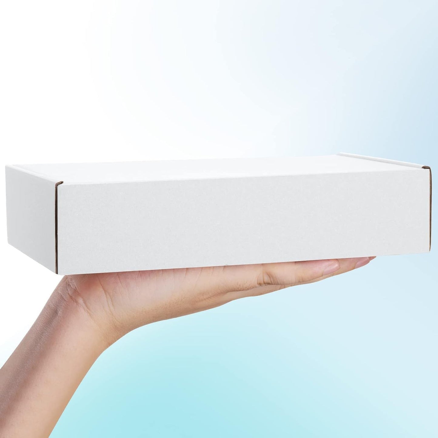 Premium quality 13.5X8X2.25 inch self-lock white laminated 3ply corrugated box Pack of - 3