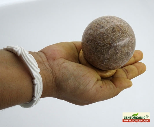 Centorganic Brown Agate Sphere Ball, Natural Brown Agate Polished Stones, Polished Reiki Crystal Ball, Brown Agate Healing Globe, Reiki semi-precious Stones Crystal 60mm Size (350-450 Gms Weight)