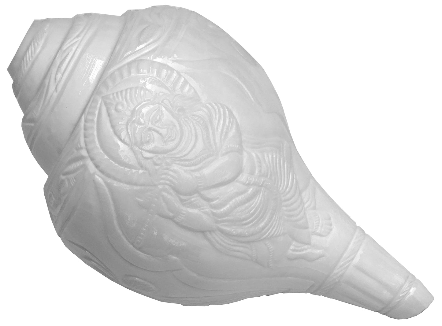 Centorganic Original Shankh Lord Krishna carving in standing position , Beautiful Handicraft big Carving Blowing Shankh, Natural Conch Shell Horn Rare Collectibles (22 CM, 1200 GRAMS)