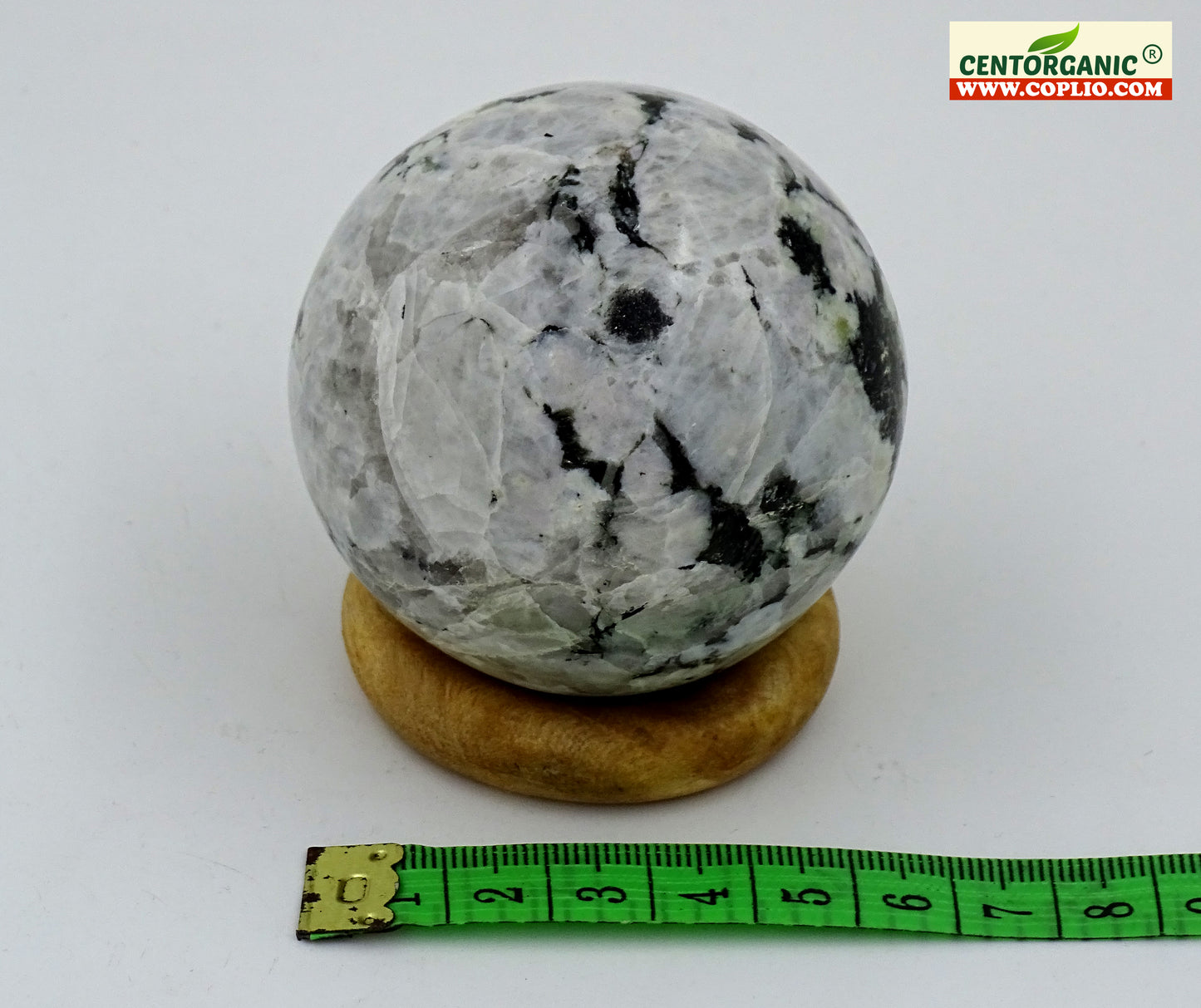 Centorganic Rainbow Moonstone Sphere Ball, Natural Rainbow Moonstone Polished Stones, Polished Reiki Crystal Ball, Rainbow Moonstone Healing Globe, Reiki semi-precious Stones Crystal 60mm Size (300-350 Gms Weight)