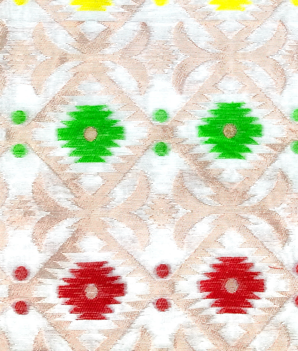 Dhakai Soft Jamdani Bengal saree for women White Colour, All Over Weaving Copper Zari Design Jamdani