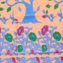 Dhakai Soft Jamdani Bengal saree for women Peach Colour, All Over Weaving Botgach Design