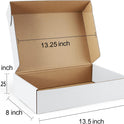 Premium quality 13.5X8X2.25 inch self-lock white laminated 3ply corrugated box Pack of - 3