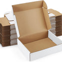 Premium quality 13.5X8X2.25 inch self-lock white laminated 3ply corrugated box Pack of - 3