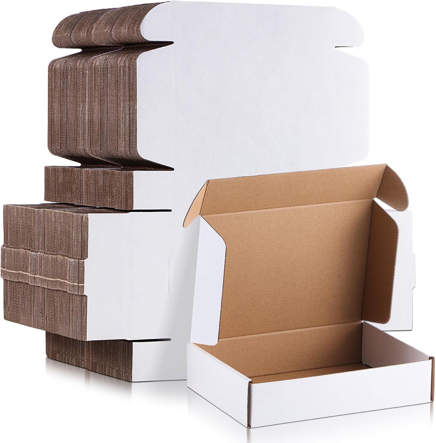 Premium quality 15X11.5X1.5 inch self-lock white laminated 3ply corrugated box Pack of - 3