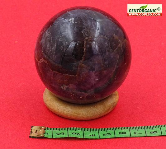 Centorganic Amethyst Sphere Ball, Natural Amethyst Crystal Polished Stones, Polished Reiki Crystal Ball, Amethyst Healing Globe, Reiki semi-precious Stones Crystal 60mm Size (350-400 Gm Weight)