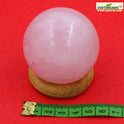 Centorganic Sphatik Rose Quartz Crystal Healing Sphere Ball, Natural Rose Quartz Reiki semi-precious Stones Crystal 50 mm Size (200-250 Gm Weight)