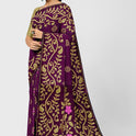 Dhakai Soft Jamdani Bengal saree for women Violet Colour, All over Floral Design
