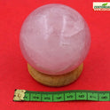 Centorganic Sphatik Rose Quartz Crystal Healing Sphere Ball, Natural Rose Quartz Reiki semi-precious Stones Crystal 60mm Size (300-350 Gm Weight)