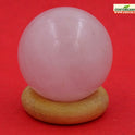 Centorganic Sphatik Rose Quartz Crystal Healing Sphere Ball, Natural Rose Quartz Reiki semi-precious Stones Crystal 40mm Size (100-150 Gm Weight)