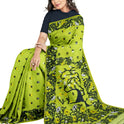 Dhakai Soft Jamdani Bengal saree for women Green Colour, All Over Weaving Botgach Design