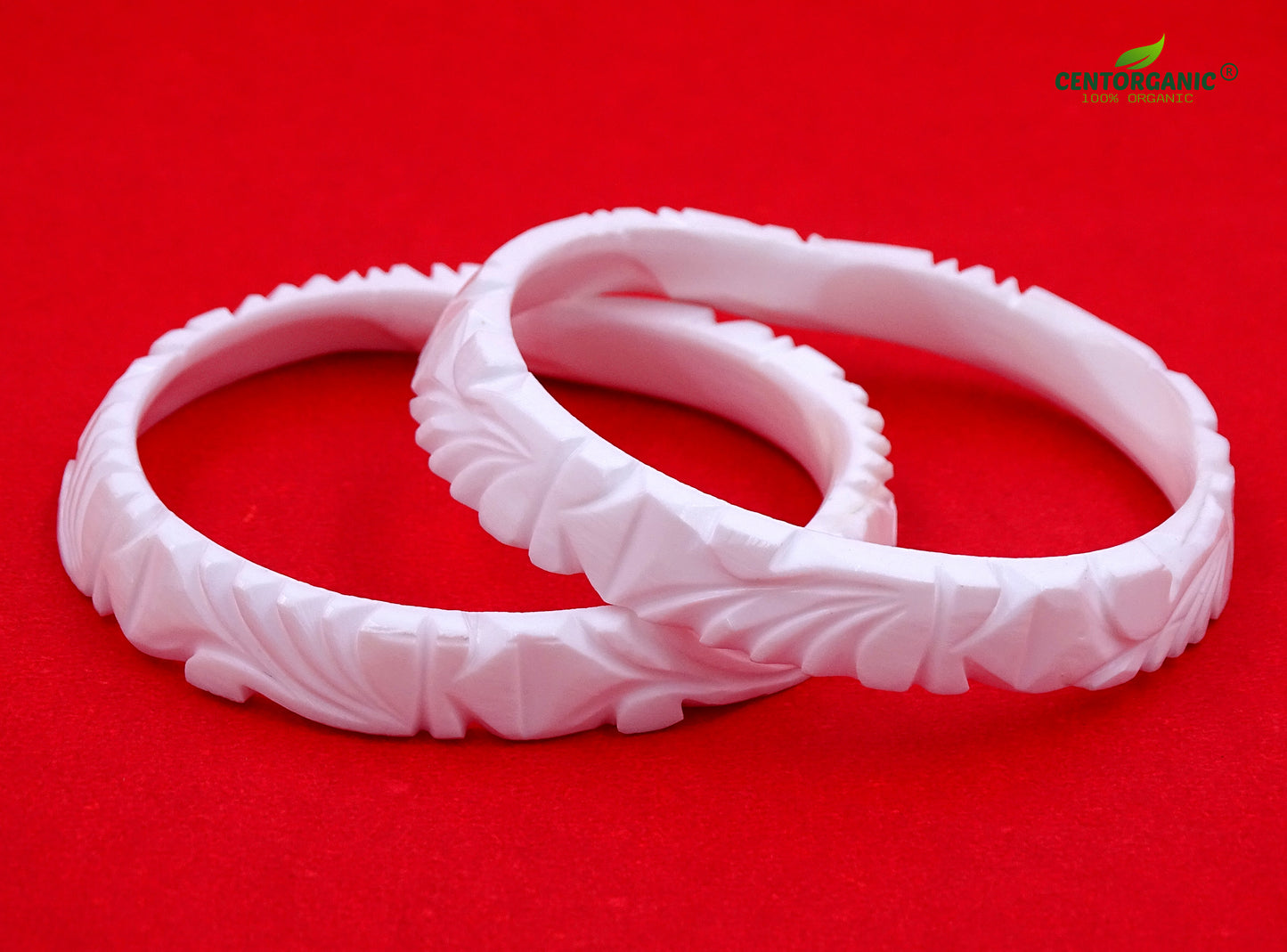 Centorganic Chur Sankha Pola bangles for women, a pair of original sankha and bengali pola (Design code: CSAPO83)