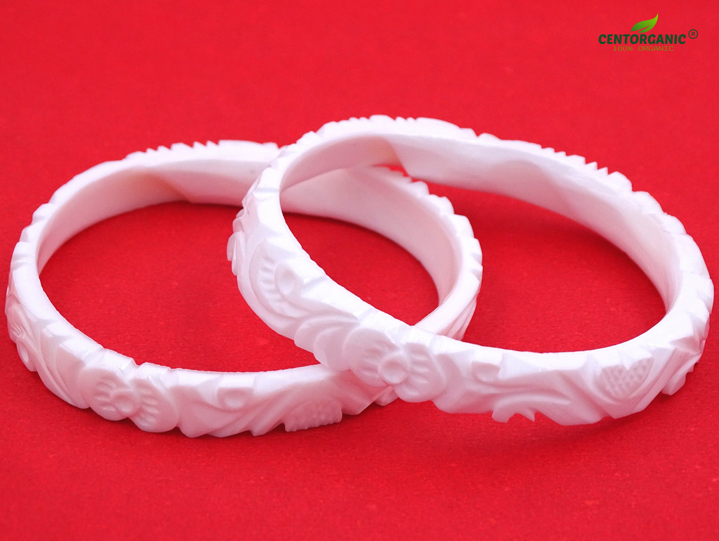 Centorganic Chur Sankha Pola bangles for women, a pair of original sankha and bengali pola (Design code: CSAPO85)