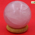 Centorganic Sphatik Rose Quartz Crystal Healing Sphere Ball, Natural Rose Quartz Reiki semi-precious Stones Crystal 60mm Size (300-350 Gm Weight)