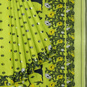 Dhakai Soft Jamdani Bengal saree for women Green Colour, All Over Weaving Botgach Design