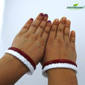 Centorganic Chur Sankha Pola bangles for women, a pair of original sankha and bengali pola (Design code: CSAPO85)