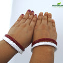 Centorganic Chur Sankha Pola bangles for women, a pair of original sankha and bengali pola (Design code: CSAPO83)