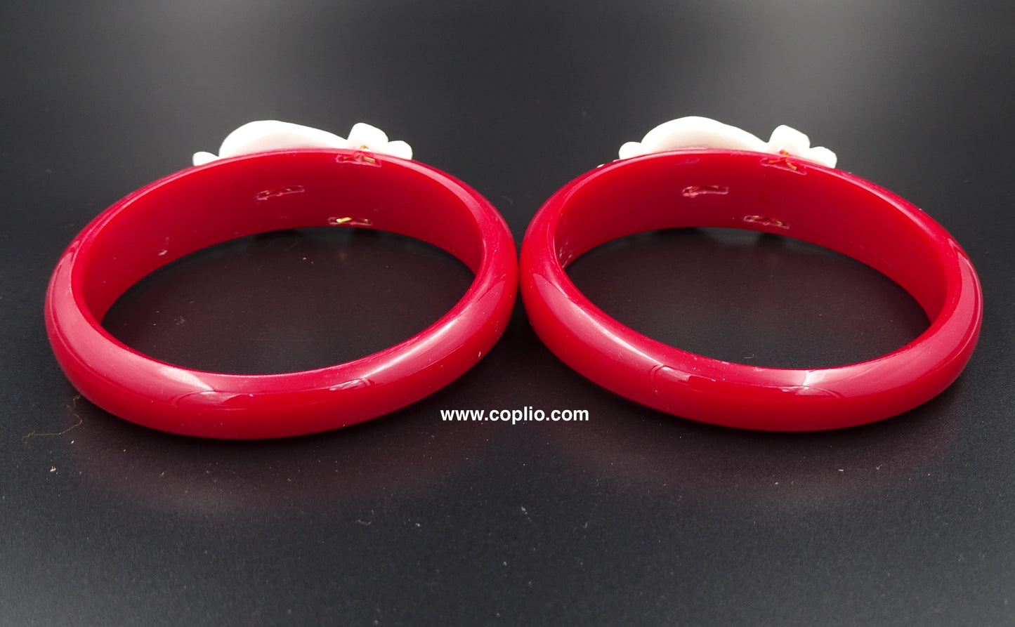 Centorganic Sankha Mukh Bonded on Pola Bangle for Women. (Design code: SPPAS51)