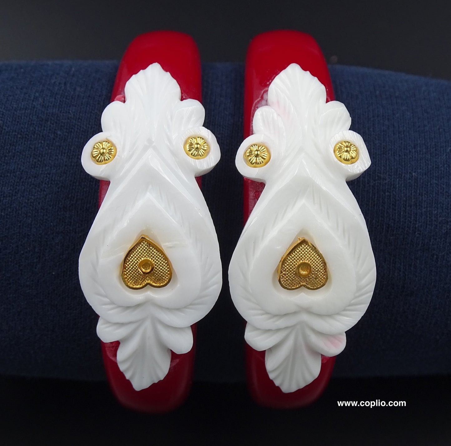 Centorganic Sankha Mukh Bonded on Pola Bangle for Women. (Design code: SPPAS51)