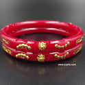 Red Pola Bangle, Gold Plated, Design: 8MM1S