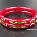 Red Pola Bangle, Gold Plated, Design: 8MM1S