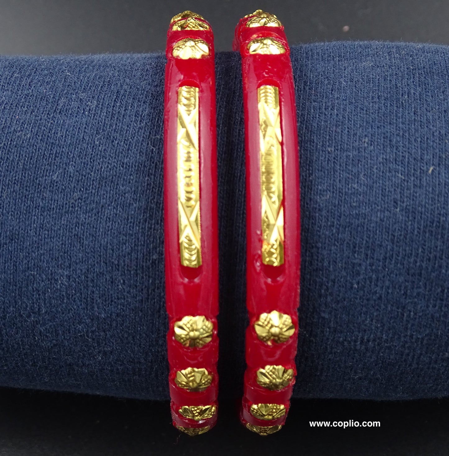 Red Pola Bangle, Gold Plated, Design: 8MM4S
