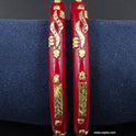 Red Pola Bangle Gold Plated, Design: 8MMSS