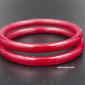 Traditional Bengali Plain Pola Bangle, Dark Red (Thickness 7mm)
