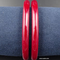 Traditional Bengali Plain Pola Bangle, Dark Red (Thickness 7mm)