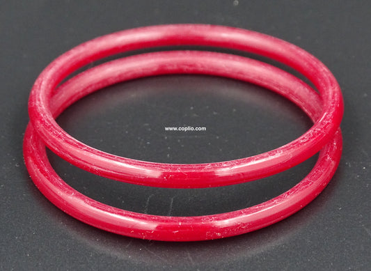 Traditional Bengali Plain Pola Bangle, Dark Red (Thickness 5mm)