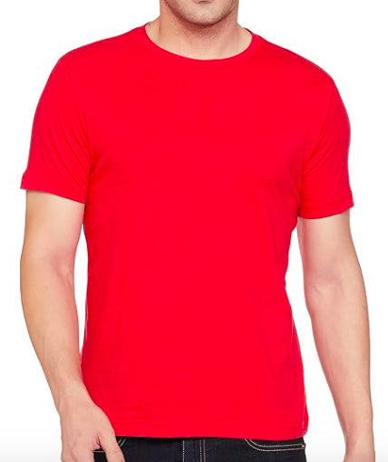 Men's 100% Cotton Biowash Round Neck T-Shirt | Half Sleeves | Regular Fit | Solid Colour | Premium Quality