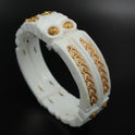 Centorganic Gold Plated sakha pola bangle, 1 pair of sakha(Design code: CSBG70)