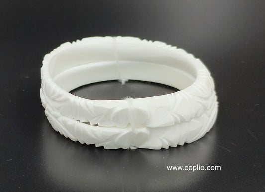 Centorganic Chura Sakha Pola bangle for women, a pair of original sakha (Design code: CSAPO86)