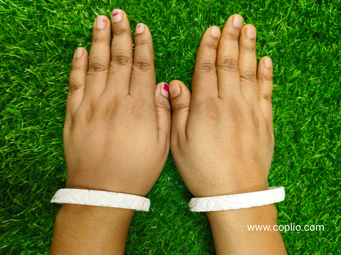 Centorganic Chura Sakha Pola bangle for women, a pair of original sakha (Design code: CSAPO86)