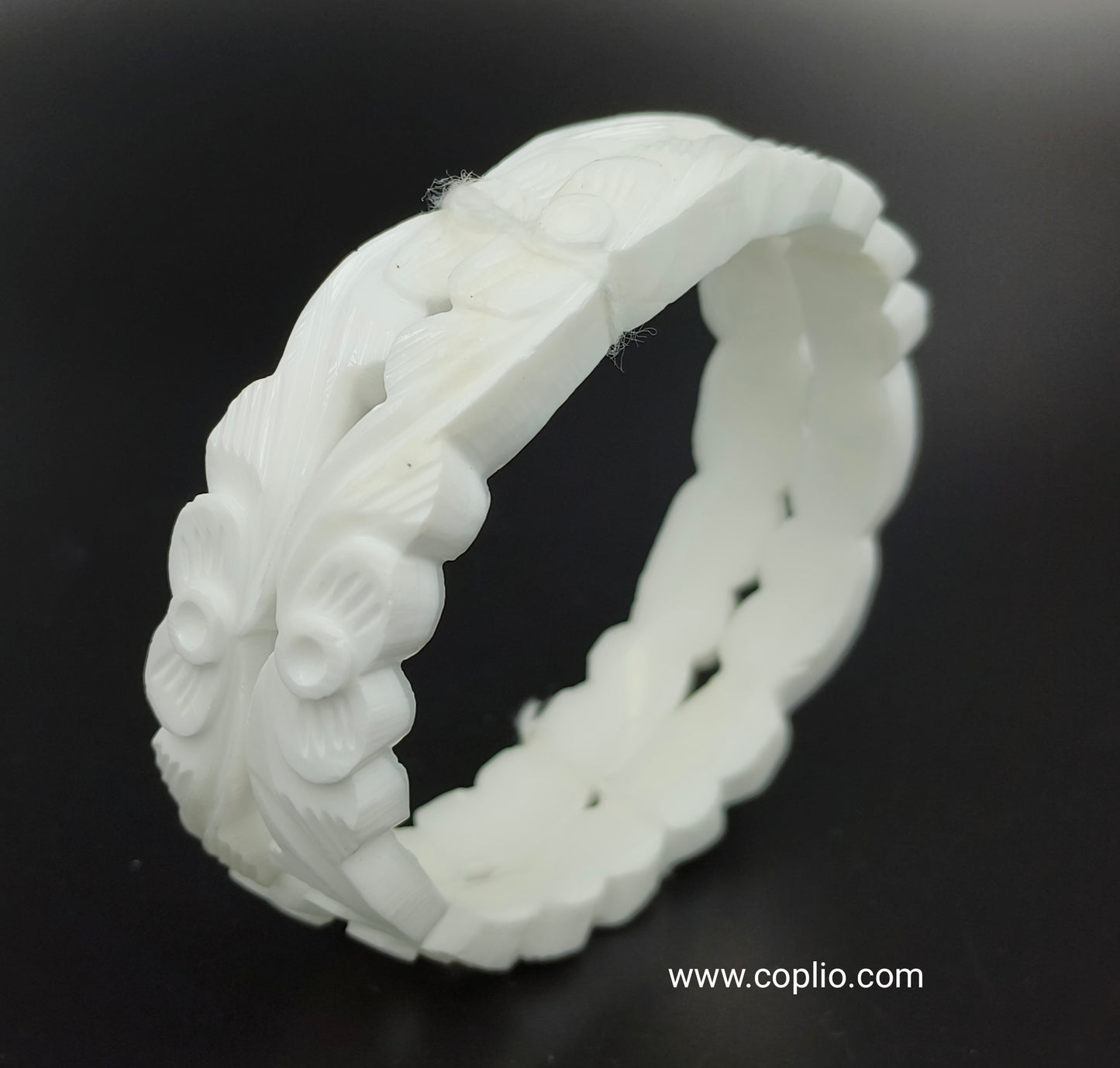 Centorganic Cutting Design sakha pola bangle for women, one pair of floral design chura sakha( Design Code: CSB61)