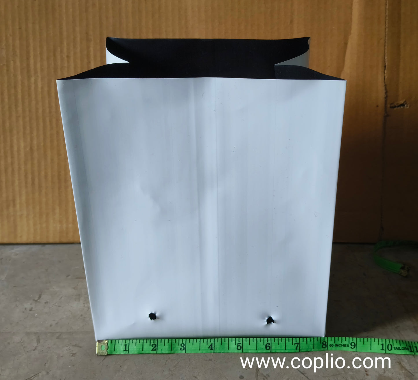 Realplant UV Treated Poly Grow Bag 7x9 inch for Terrace Gardening, White Outside Black Inside, Thick long lasting (pack of 5)