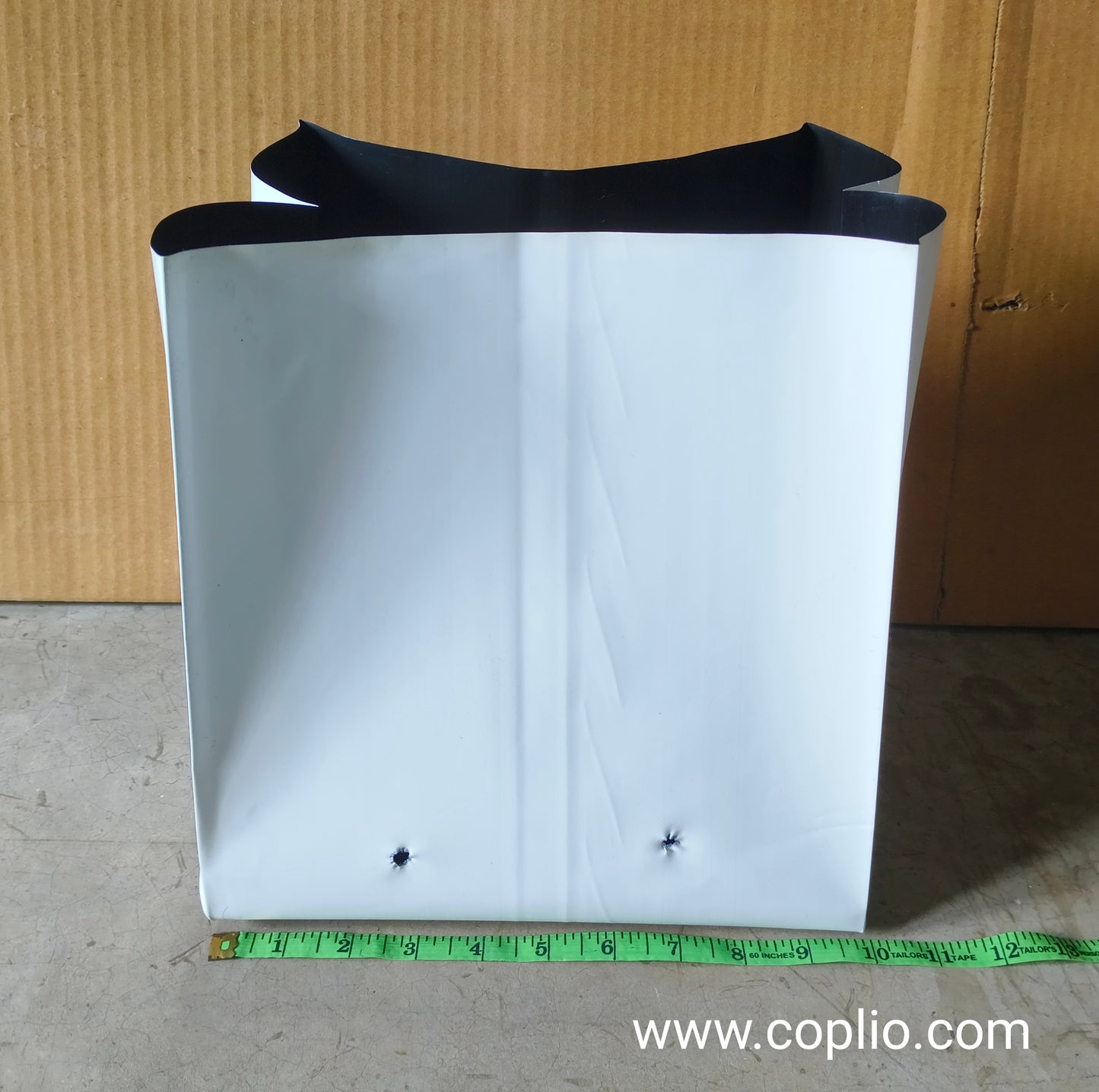 Realplant UV Treated Poly Grow Bag 9x10 inch for Terrace Gardening, White Outside Black Inside, Thick long lasting (pack of 5)