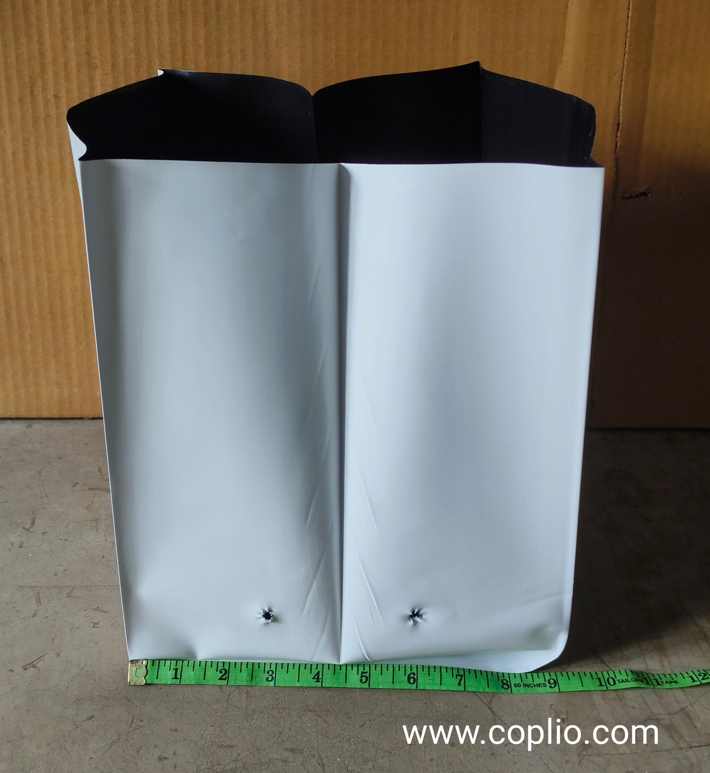 Realplant UV Treated Poly Grow Bag 9x10 inch for Terrace Gardening, White Outside Black Inside, Thick long lasting (pack of 5)