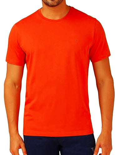 Men's 100% Cotton Biowash Round Neck T-Shirt | Half Sleeves | Regular Fit | Solid Colour | Premium Quality