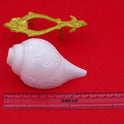 Centorganic Blowing Shankh for Pooja Original Conch Shell with free Brass Shankh Stand (3.5 Inch, Very Small)