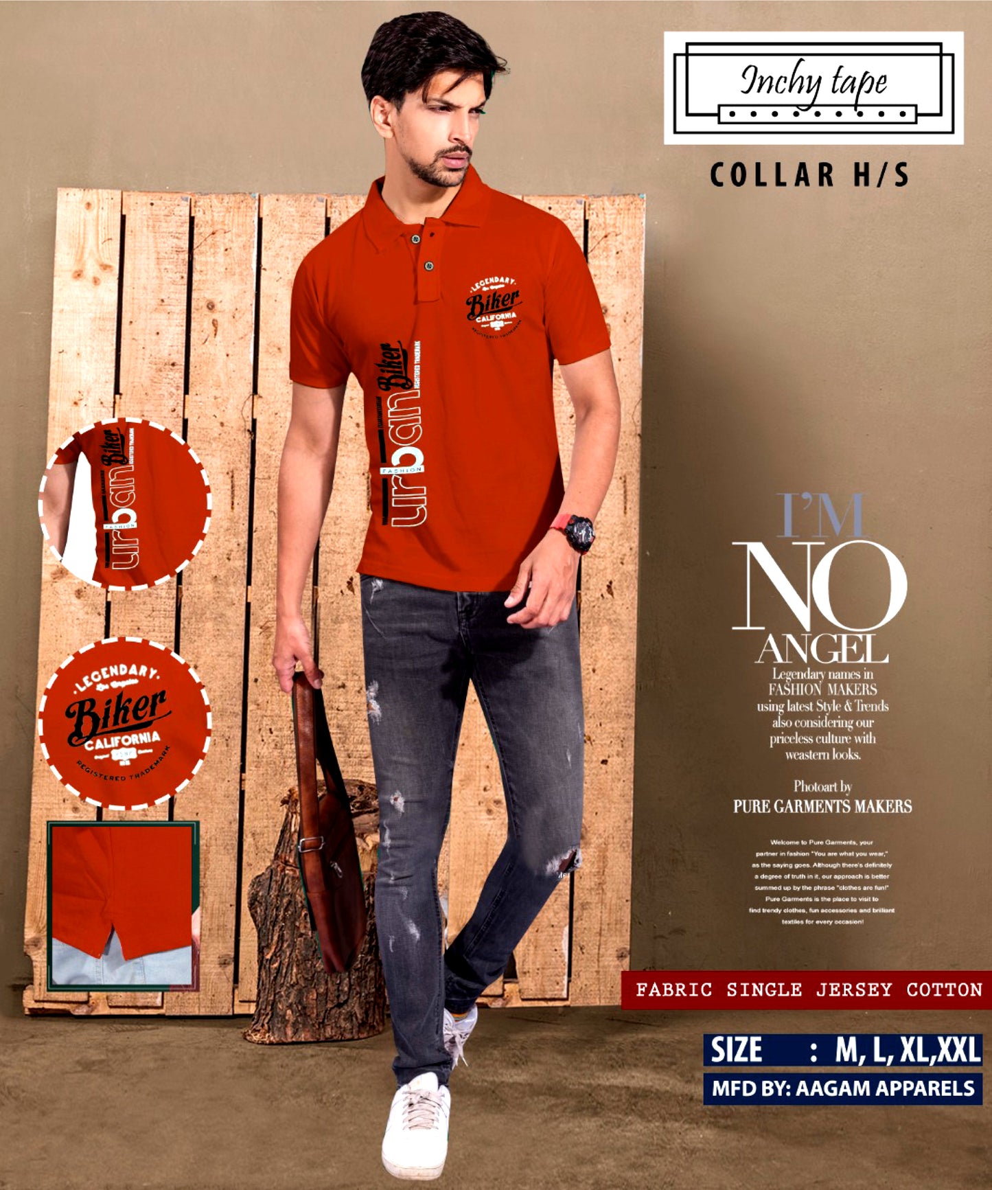 Men's 100% Cotton Collar T shirts | Half Sleeves | Regular Fit | Premium Quality