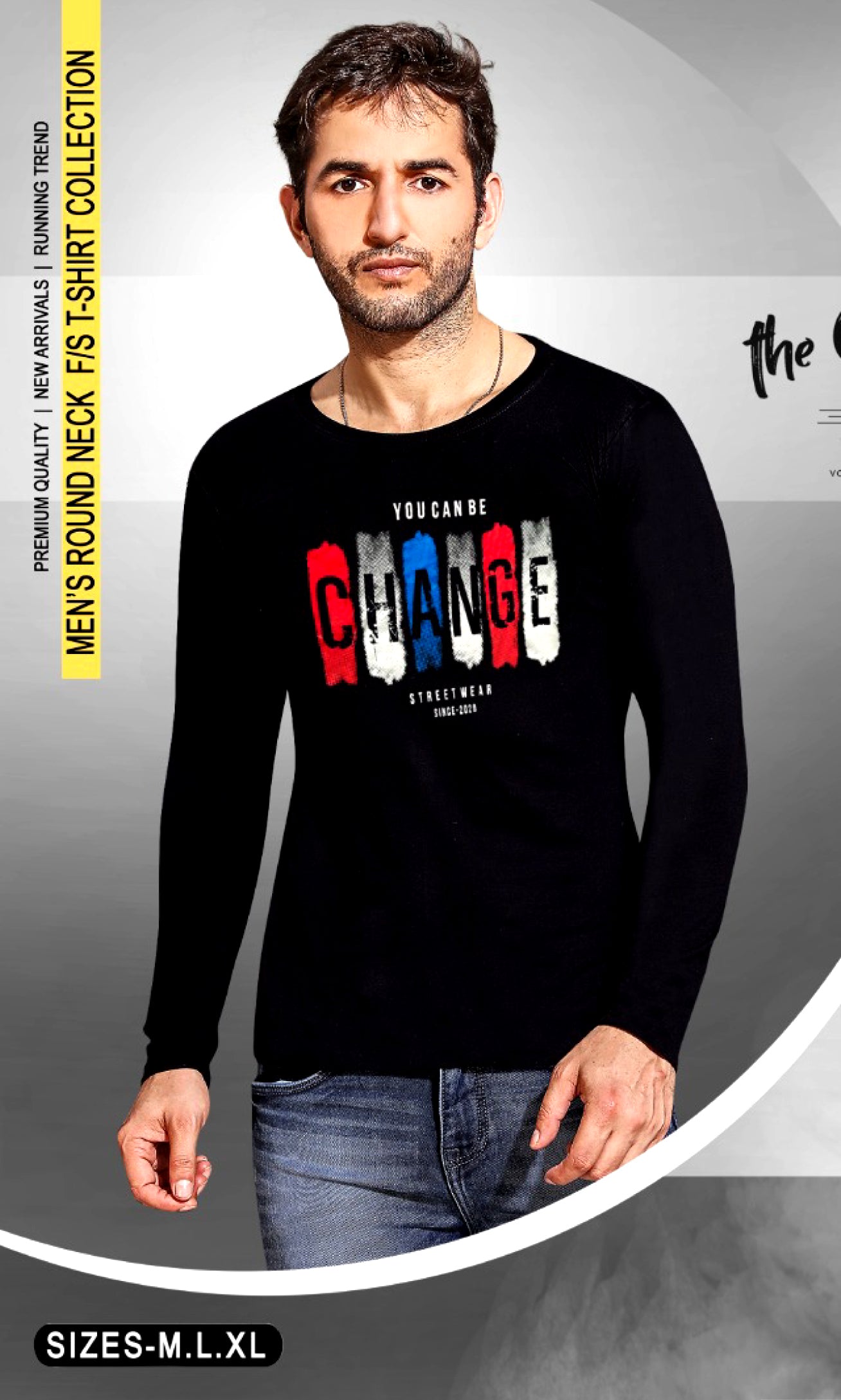 Men's 100% Cotton Round Neck T shirts | Full Sleeves | Regular Fit | Premium Quality