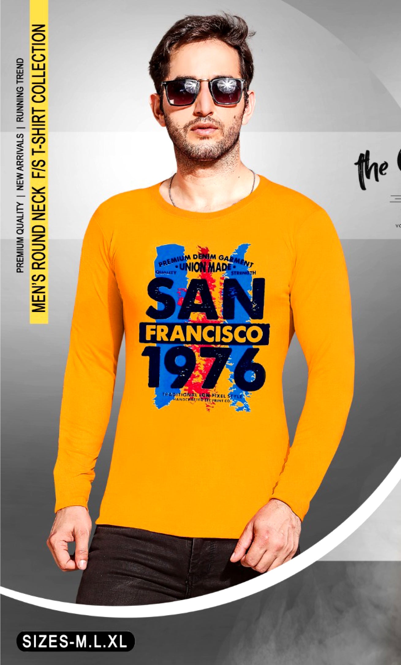 Men's 100% Cotton Round Neck T shirts | Full Sleeves | Regular Fit | Premium Quality