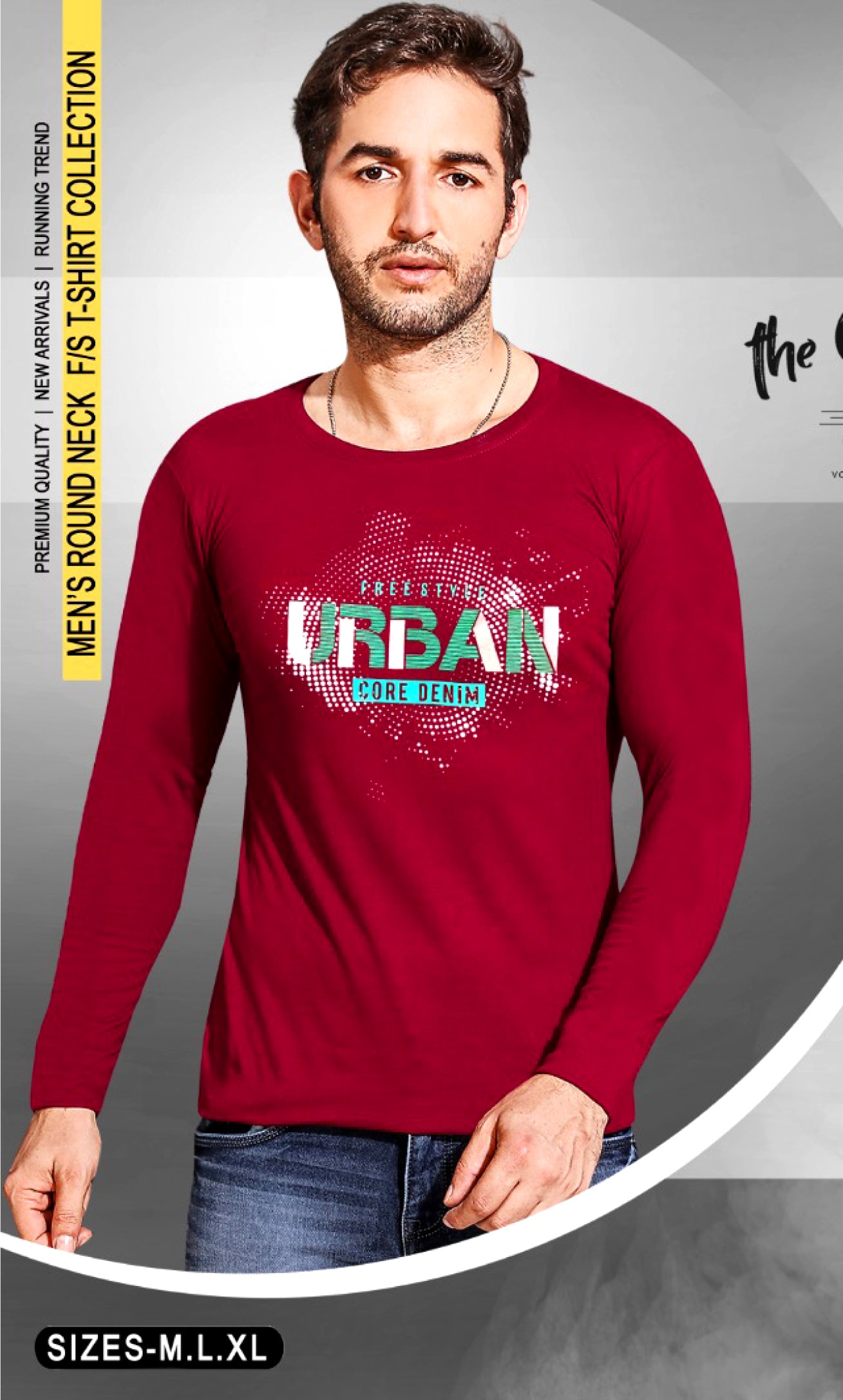 Men's 100% Cotton Round Neck T shirts | Full Sleeves | Regular Fit | Premium Quality