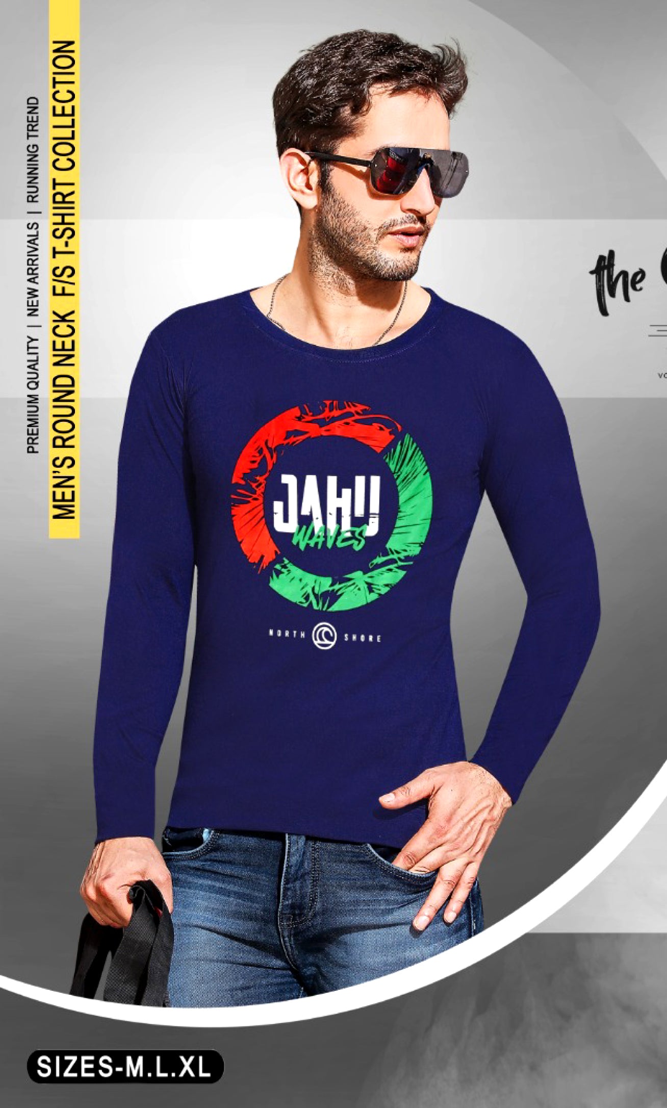 Men's 100% Cotton Round Neck T shirts | Full Sleeves | Regular Fit | Premium Quality