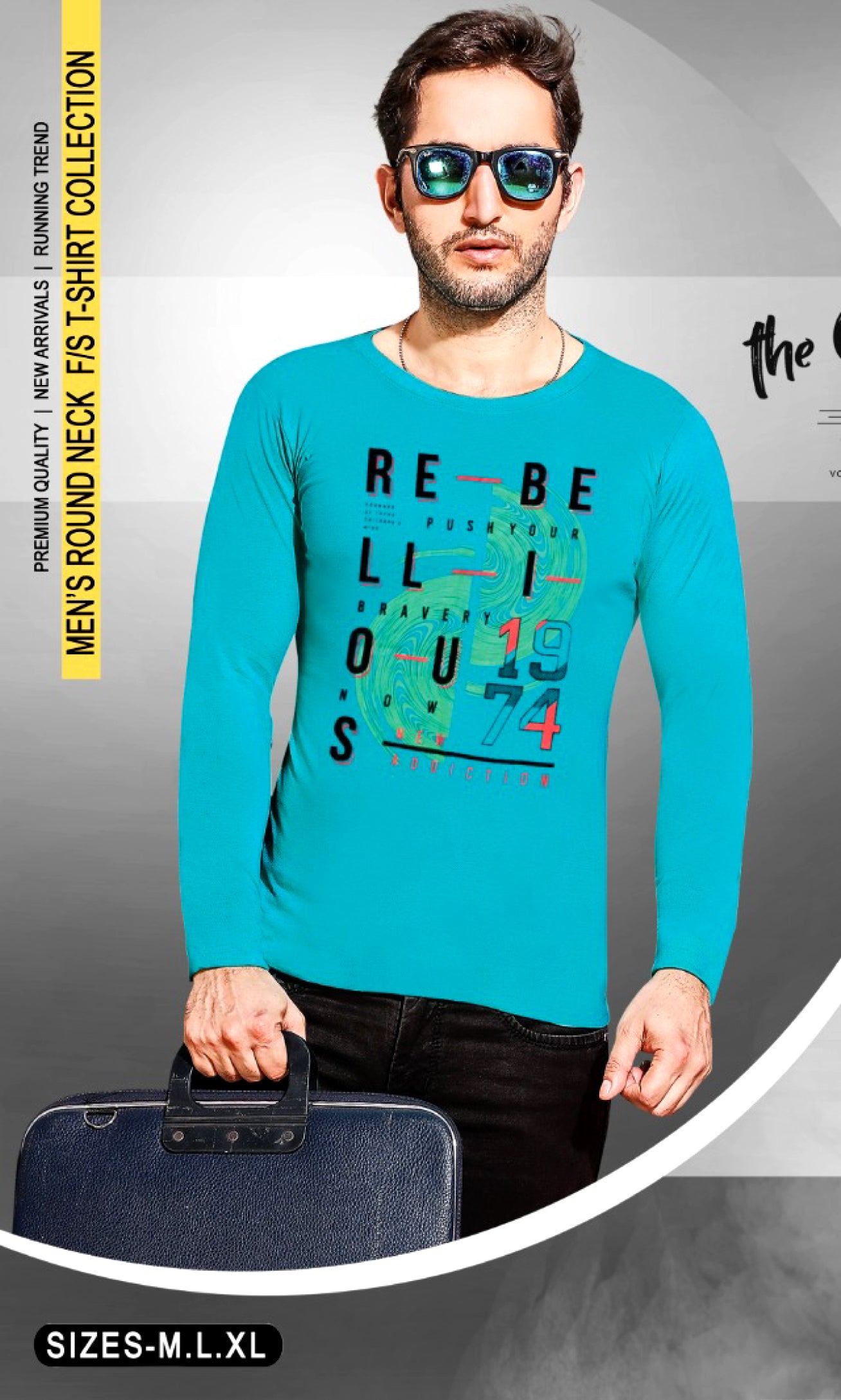 Men's 100% Cotton Round Neck T shirts | Full Sleeves | Regular Fit | Premium Quality