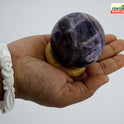 Centorganic Amethyst Sphere Ball, Natural Amethyst Crystal Polished Stones, Polished Reiki Crystal Ball, Amethyst Healing Globe, Reiki semi-precious Stones Crystal 60mm Size (350-400 Gm Weight)