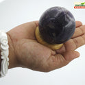 Centorganic Amethyst Sphere Ball, Natural Amethyst Crystal Polished Stones, Polished Reiki Crystal Ball, Amethyst Healing Globe, Reiki semi-precious Stones Crystal 50mm Size (250-300 Gm Weight)